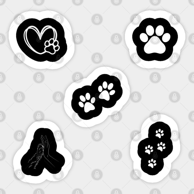 Dog Paws Sticker by BlackMeme94